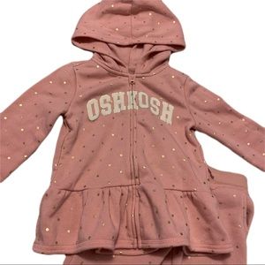 Pink & Gold Polka Dot Fleece Lined Set